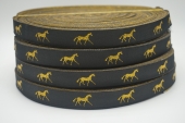 horse ribbon Navy/gold