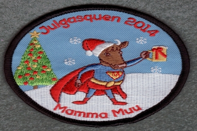 Embroidery patch Christmas horse