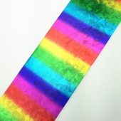 Rainbow Gradient-colored Laser Foil Stamping Grosgrain Ribbon