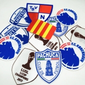 Flocking patch with tatami fabric