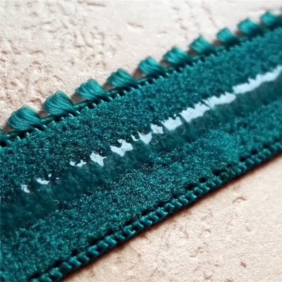 Silicone elastic webbing deep green