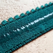 Silicone elastic webbing deep green