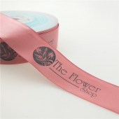 Pink Ink Printing Satin ribbon