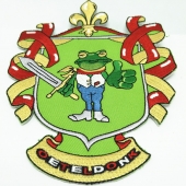 Custom iron on patches frog trophy