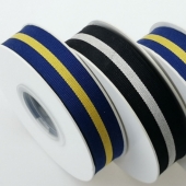 Multi- color ECO-Friendly Natural Stripe Rib Weave Cotton Ribbon