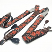 Y shape button suspender