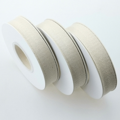 ECO-Friendly Natural Herringbone Cotton Ribbon