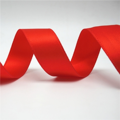Satin ribbon Pure red