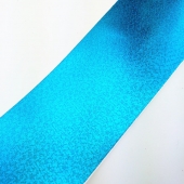 Blue Laser Foil Printed Grosgrain Ribbon