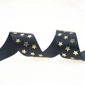 Foil Stamping Printed Stars Satin ribbon